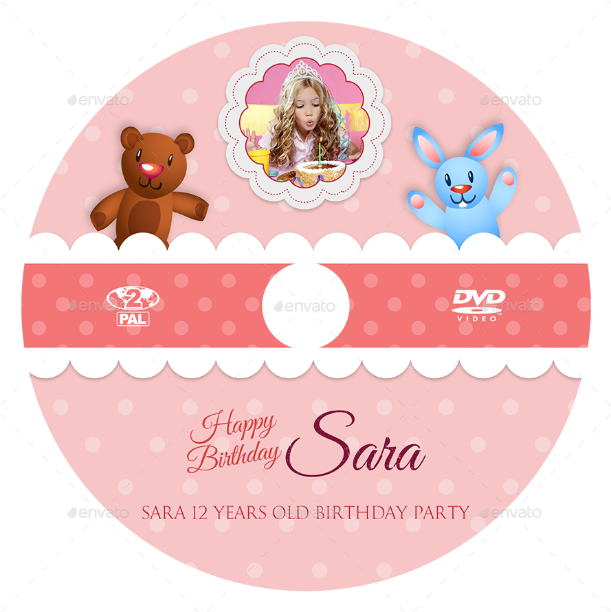 Birthday Party Dvd Cover And Dvd Label Template 4 By - Personalised Bang On The Door Pony Girl Banner (900x900), Png Download