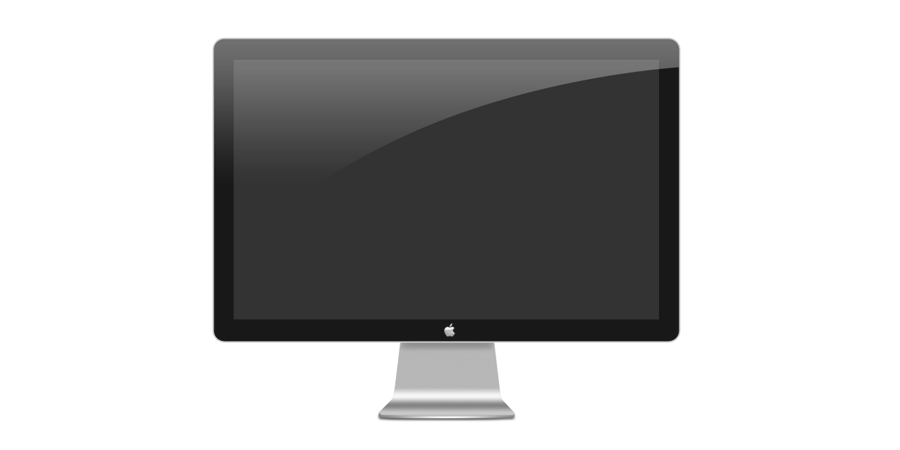 Apple Monitor Png Apple Cinema Display - Led-backlit Lcd Display (900x450), Png Download