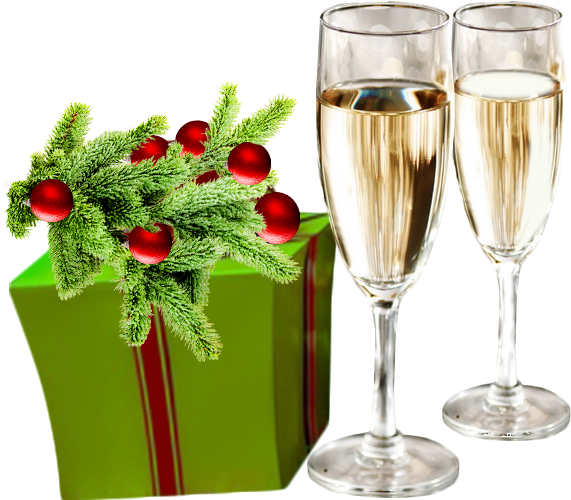 Regalos Para Navidad - Champagne (583x525), Png Download