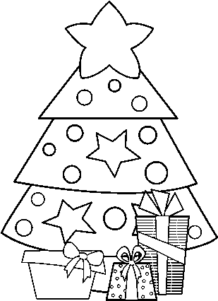 Dibujo De Regalos De Navidad 2 Para Colorear - Christmas Tree (600x470), Png Download