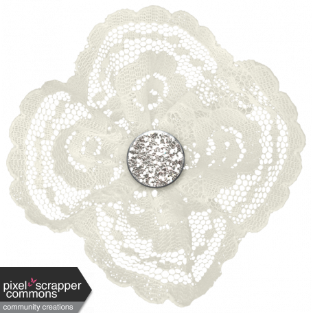 Shabby Wedding - Lace Flower - Needlework (456x456), Png Download