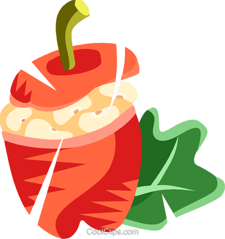 Free Cliparts Stuffing - Stuffed Peppers Clipart (453x480), Png Download