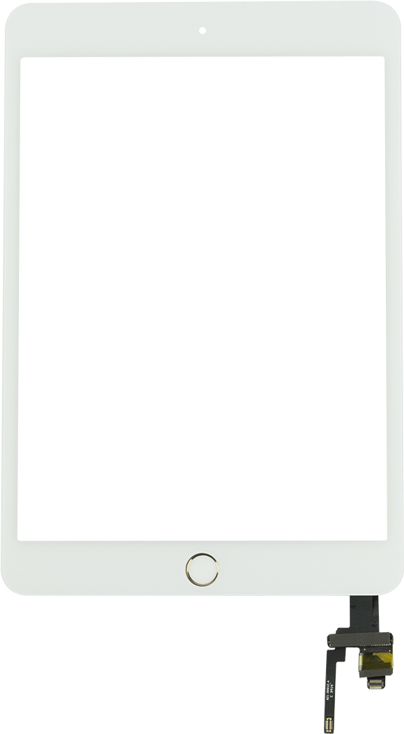 Ipad Mini 3 White/gold Touch Screen With Home Button - Ipad Mini 3 A1599 Touch (1200x1200), Png Download