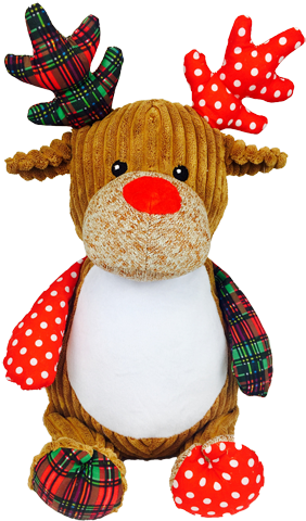Monogrammed Me Personalised Stuffed Christmas Harlequin (375x500), Png Download