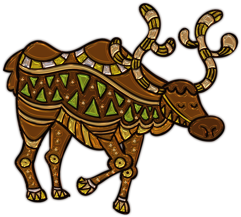 Reindeer, Metallizer, Christmas, Rudi, Png, Glass - Metallic Geometric Moose Queen Duvet (794x720), Png Download