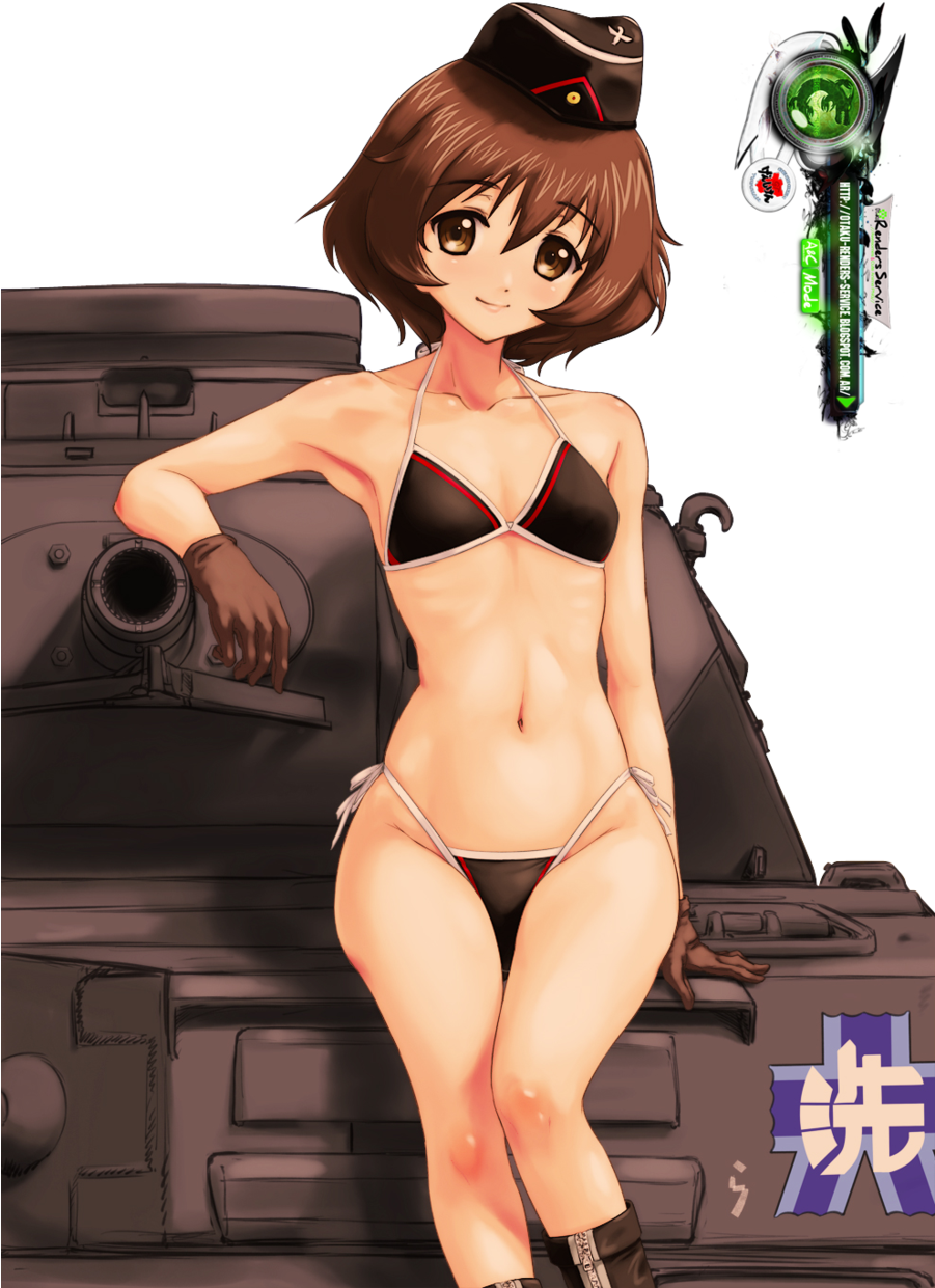 Girl Cartoon, Ecchi Girl, Art Girl, Bikini Girls, Anime - Girls Und Panzer Yukari Bikini (900x1273), Png Download