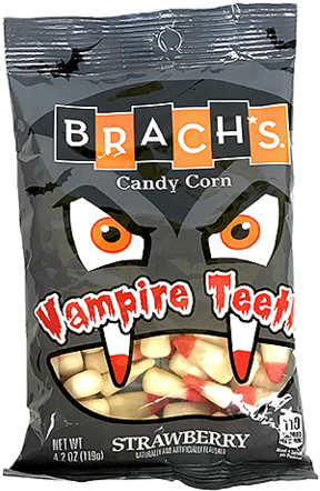 Brach S Vampire Teeth Strawberry Candy Corn - Brach's Strawberry Vampire Teeth Halloween Candy Corn, (480x480), Png Download