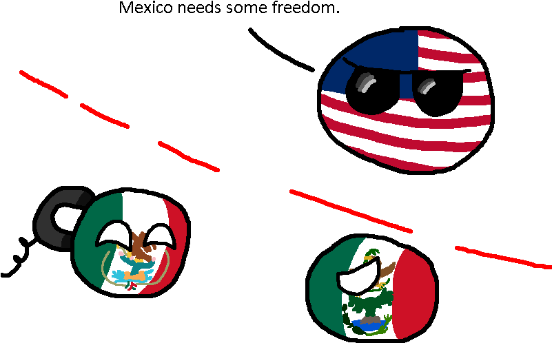 Border War - Mexican Drug War Polandball (800x600), Png Download