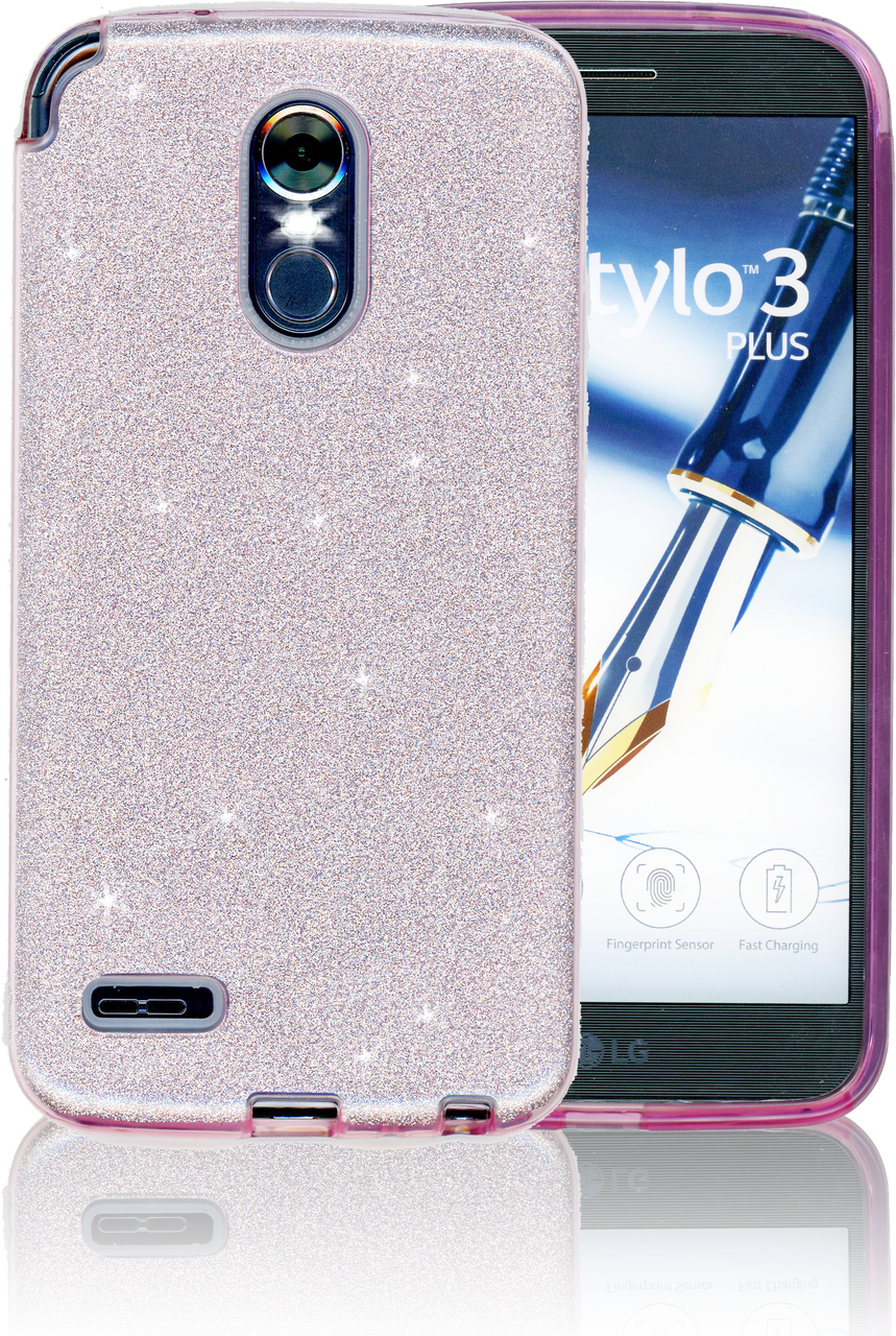 Lg Stylo 3 Mm Glitter Hybrid Rose Gold - Smartphone (859x1280), Png Download