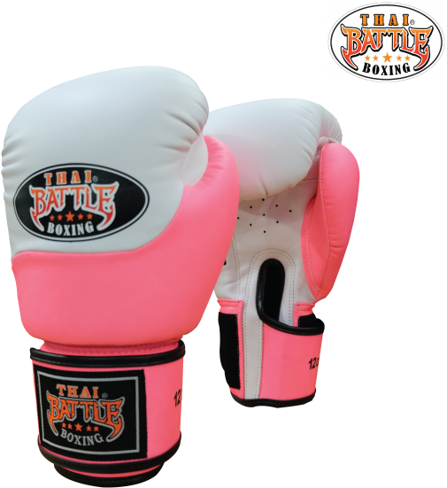 Gstb S11 Boxing Gloves 2 Tones Semi Leather Pink White - Film (600x600), Png Download