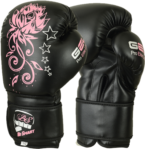 Ladies Pink Gel Boxing Gloves Bag Womens Gym Kick Pads - 4 Oz Boxing Gloves (510x652), Png Download