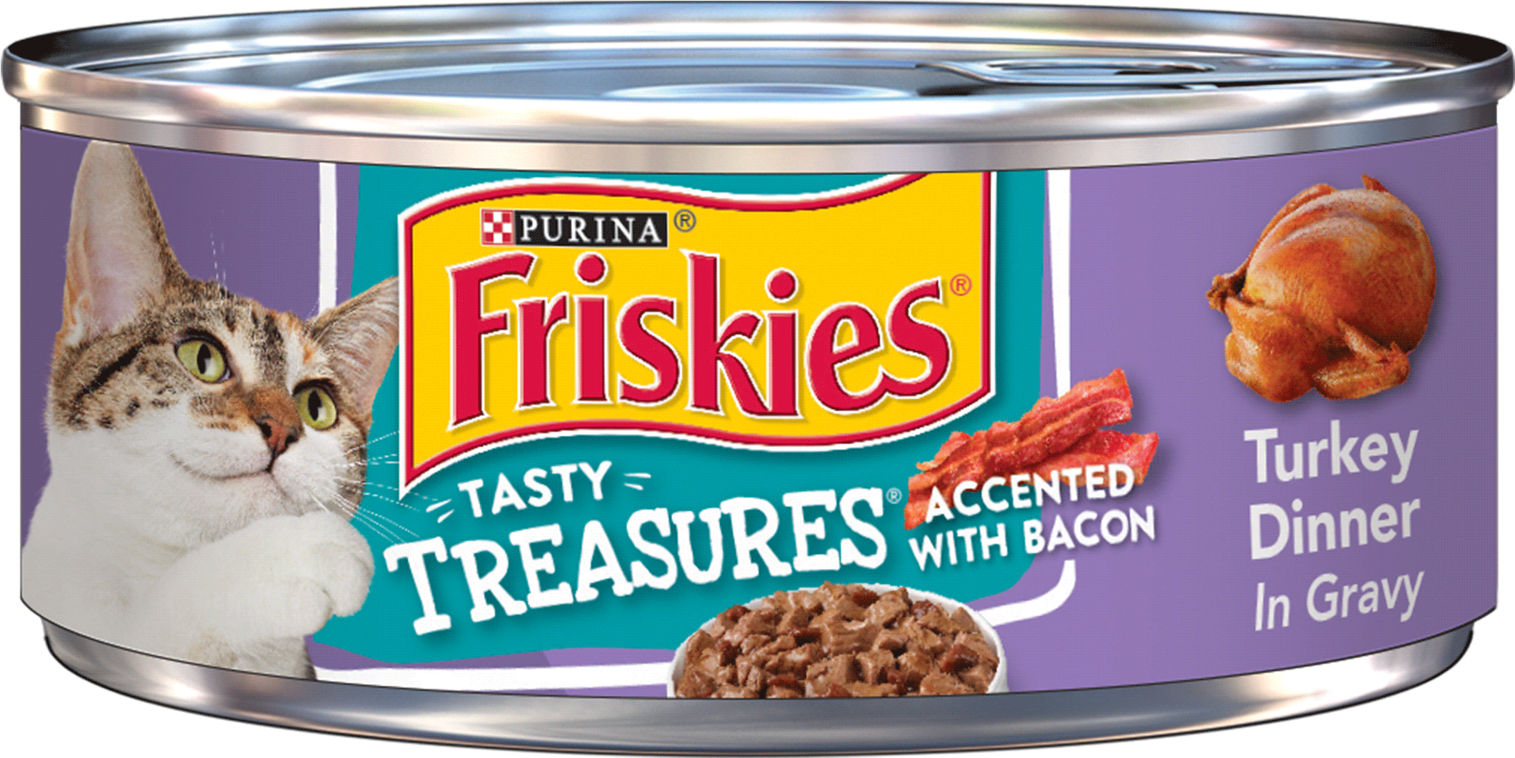 Purina Friskies Tasty Treasures Turkey Dinner In Gravy - Friskies Cat Food (2400x2400), Png Download