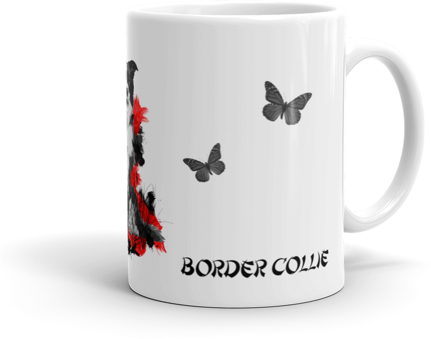 Border Collie Chinese Painting - Angkor (1000x1000), Png Download