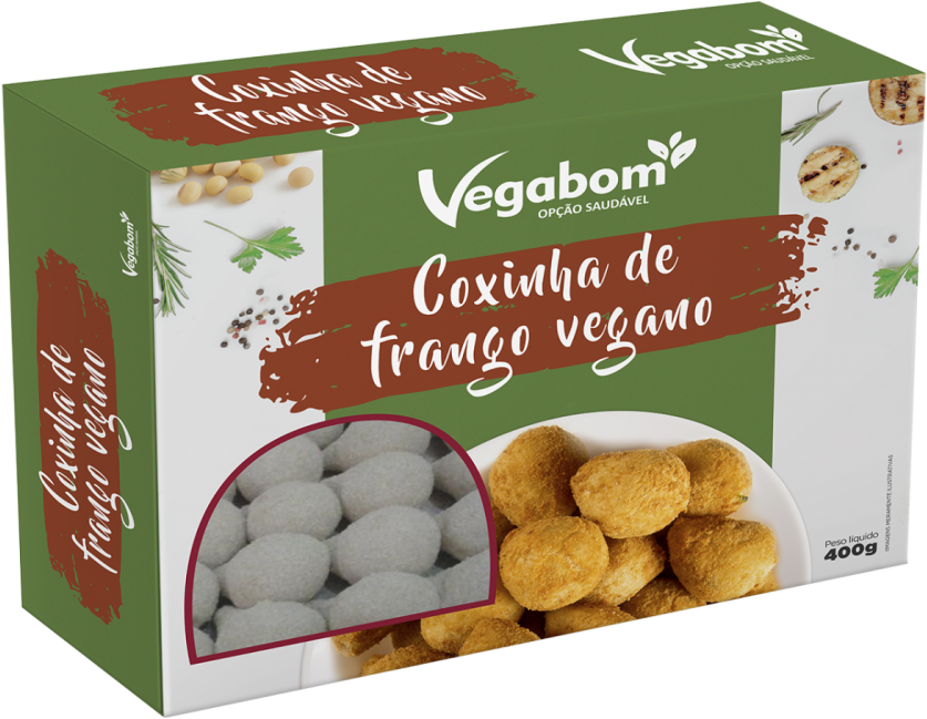 Coxinha De Frango Vegana 400g Ve9015 - Veganism (1000x708), Png Download