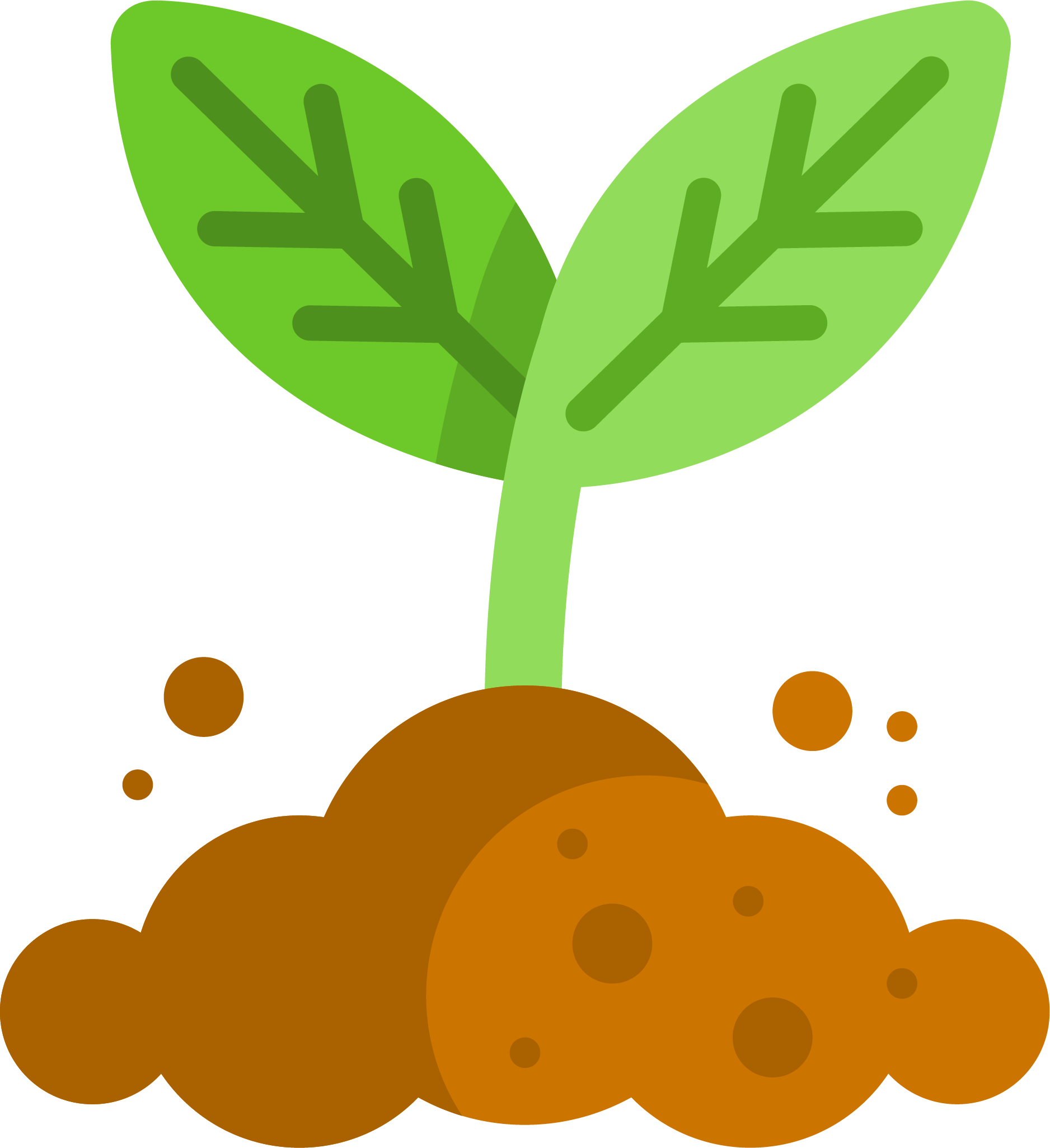 Grow Png Hd - Plant Growing Cartoon (1876x2050), Png Download