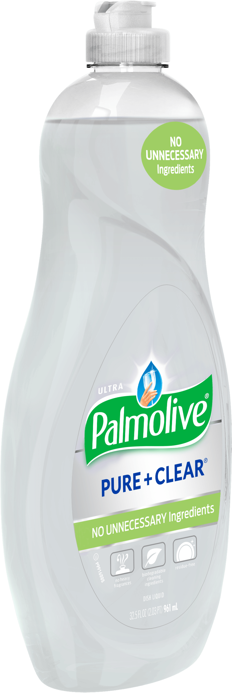 Palmolive Ultra Liquid Dish Soap Pure And Clear 32 - Palmolive Ultra Pure + Clear Dish Liquid - 32.5 Fl (2500x2500), Png Download