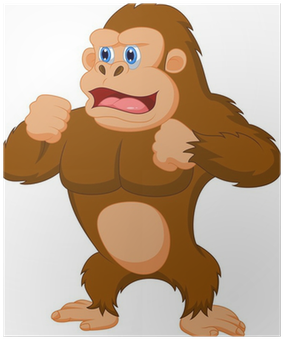 Gorilla Cartoon (400x400), Png Download
