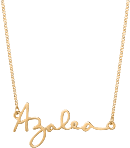 Custom Signature Necklace Custom Gold Brass Capsuljewelry - Necklace (600x600), Png Download