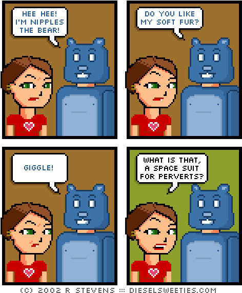 Nipples The Bear - Diesel Sweeties: I'm A Rocker, I Rock Out. (500x585), Png Download
