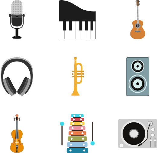 Musical Instrument Collection - Musical Instrument (600x564), Png Download