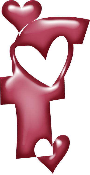 Alfabeto Muy Grande Con Corazones - Abecedario En Letras De Corazones (386x746), Png Download