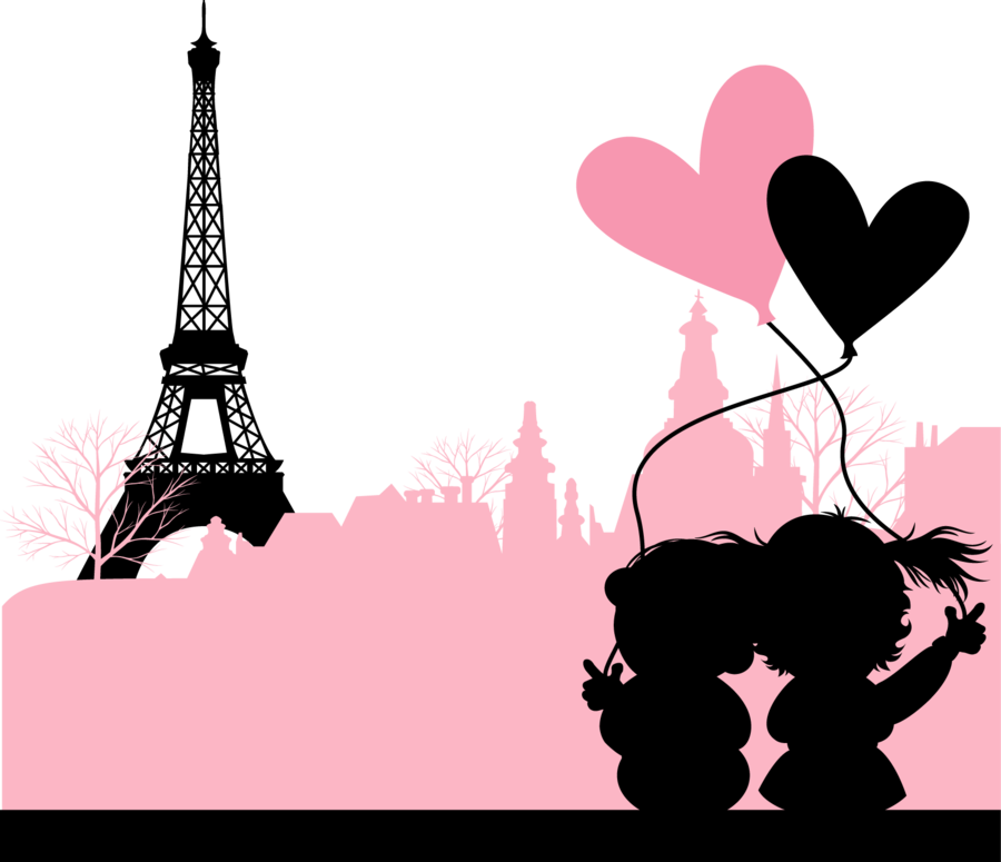 Valentine's Frases Clipart Valentine's Day Heart Gift - Paris Love Throw Blanket (900x775), Png Download