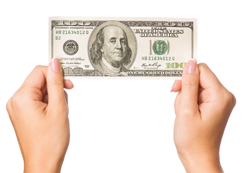 Cash Management - Billet De 100 Dollar Américain (500x356), Png Download