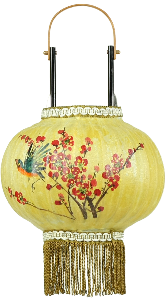 Brush Painting - Taiwan Lantern - Floral Design (600x1000), Png Download