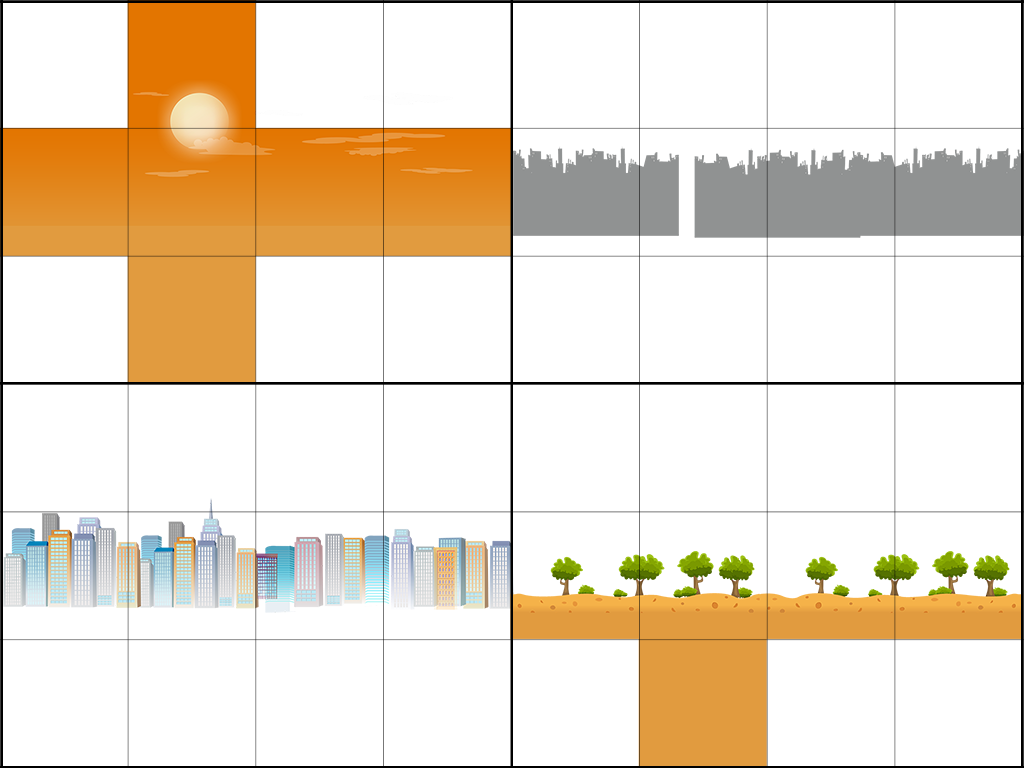 Las 4 Imágenes Para Las Texturas Cubemap Del Vr Component - Graphic Design (1024x768), Png Download