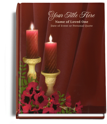 Candlelight Perfect Bind Memorial Guest Registry Book - Funeral Program (500x411), Png Download