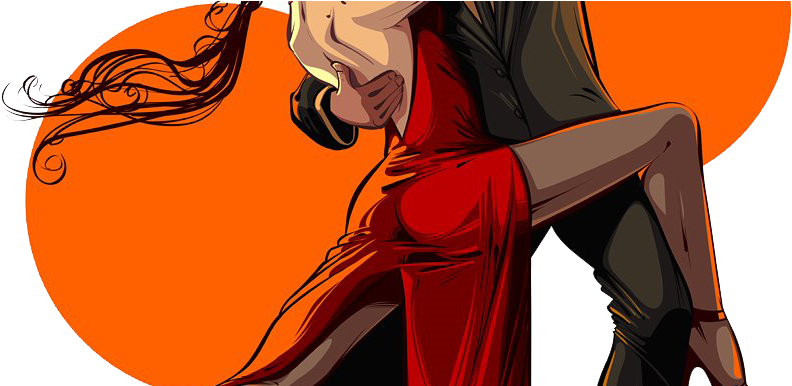 Adapt Your Body Placement With Different Sacada Types, - Tango Vector (900x385), Png Download