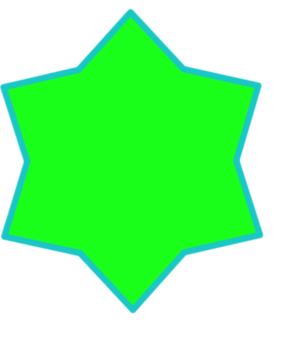 Light Blue 5 Point Star Clipart Svg Royalty Free Library - 6 Point Star Clipart (600x678), Png Download