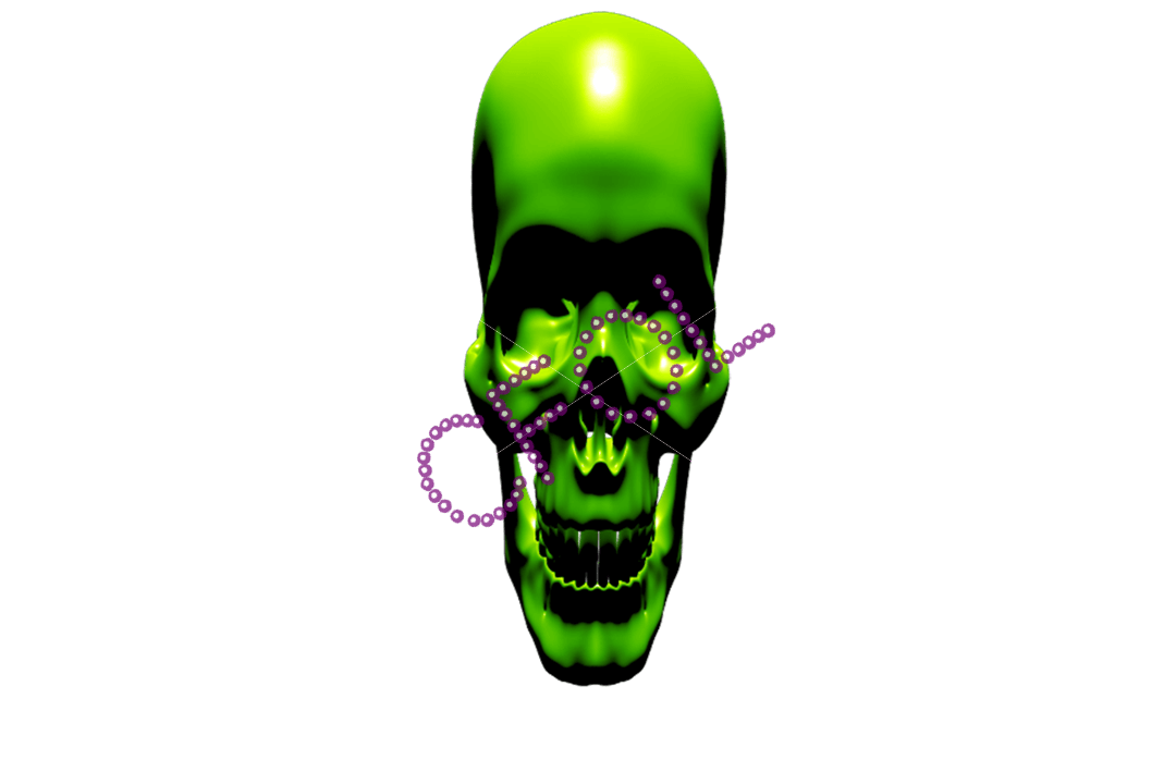 Singing Green Skull - Skull (1080x720), Png Download