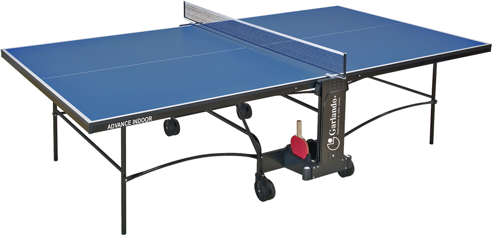 Garlando Tavolo Ping Pong Advance Indoor Blu Con Ruote (1024x755), Png Download