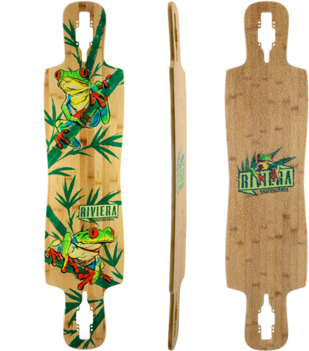 Riviera La Rana Longboard Skateboard Deck W/ Grip - Riviera Longboards (500x500), Png Download