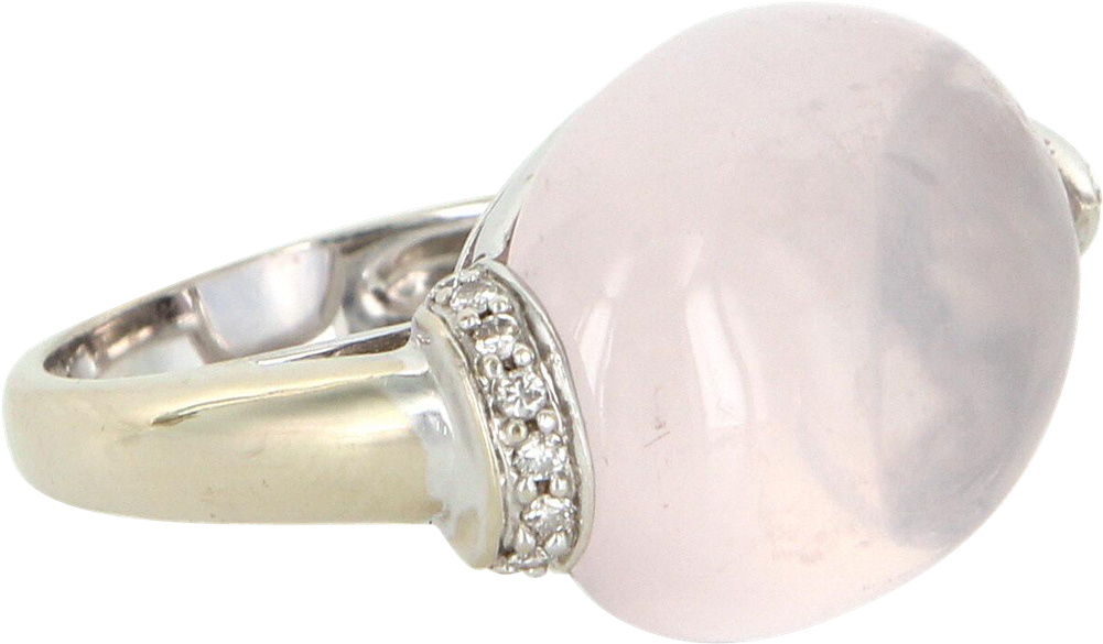6 Point Star Rose Quartz Diamond East West Cocktail - Sophiejanejewels 6 Point Star Rose Quartz Diamond East (1000x1000), Png Download
