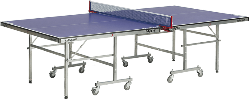 Killerspin Myt4 Blue Ping Pong Table Tennis Angle - Killerspin My T4 Table Tennis Table, Blue (828x591), Png Download