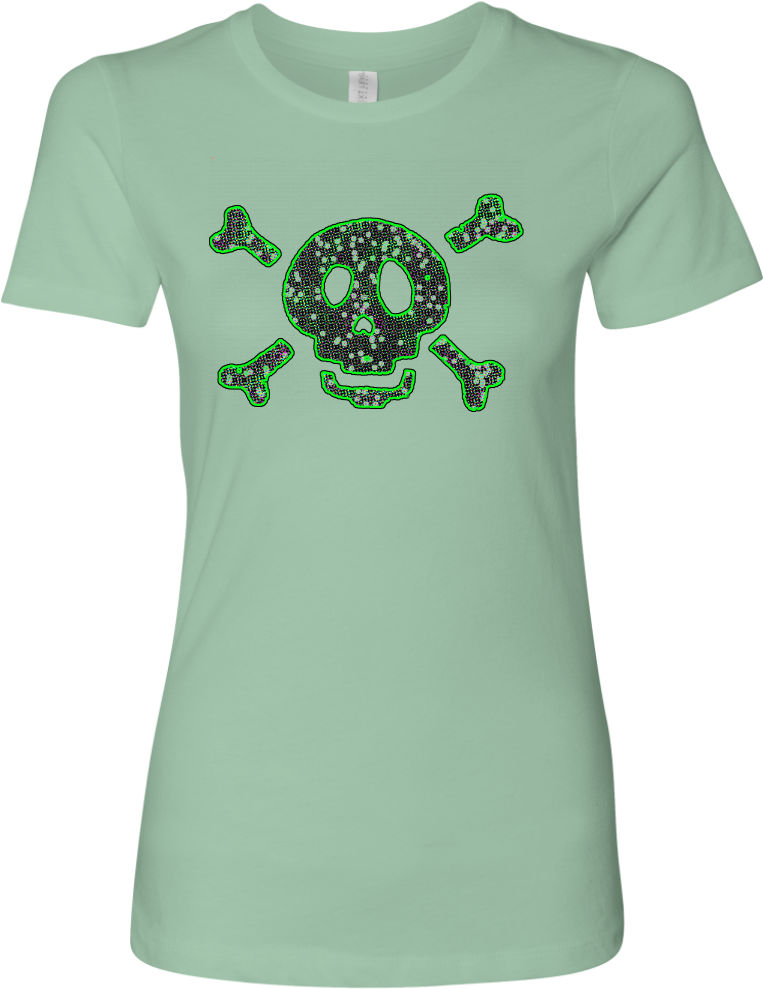 Green Skull T-shirt - T-shirt (1024x1024), Png Download