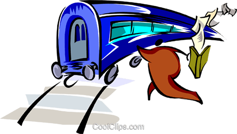 Catching The Train Royalty Free Vector Clip Art Illustration - Train (480x272), Png Download