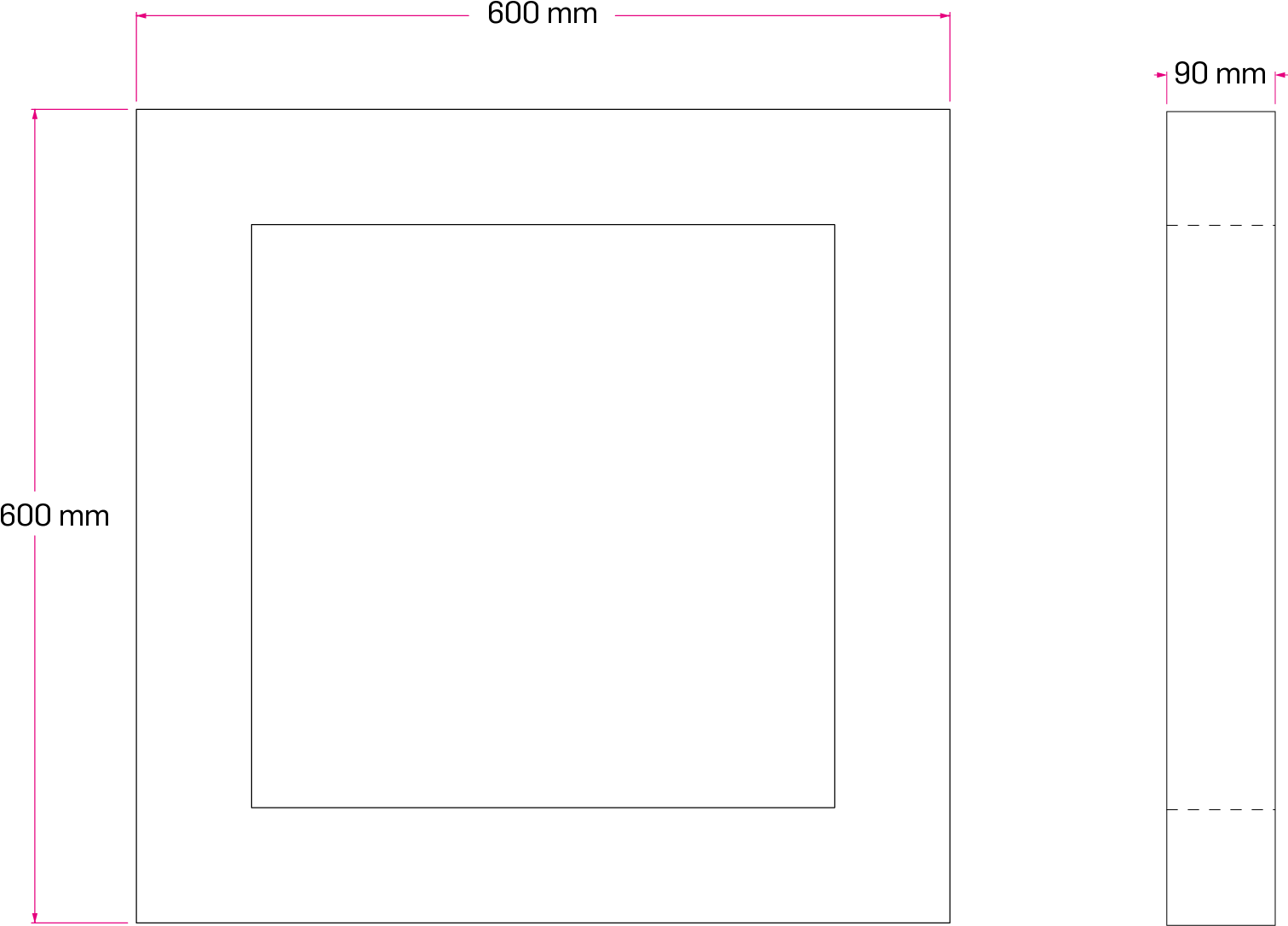 Technical Drawing For Blossa Hollow Pendant - Number (2126x1358), Png Download