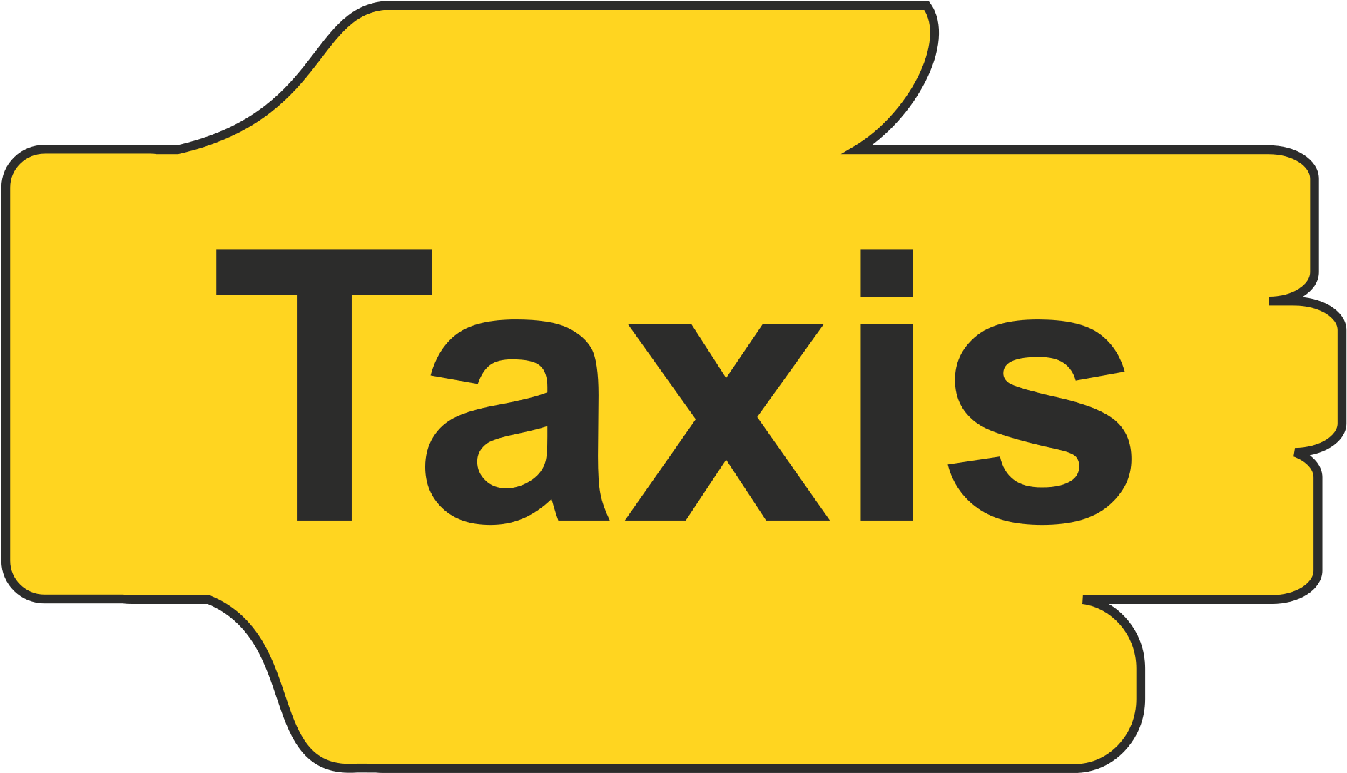 Open - Parada De Taxi Señal (2000x1160), Png Download