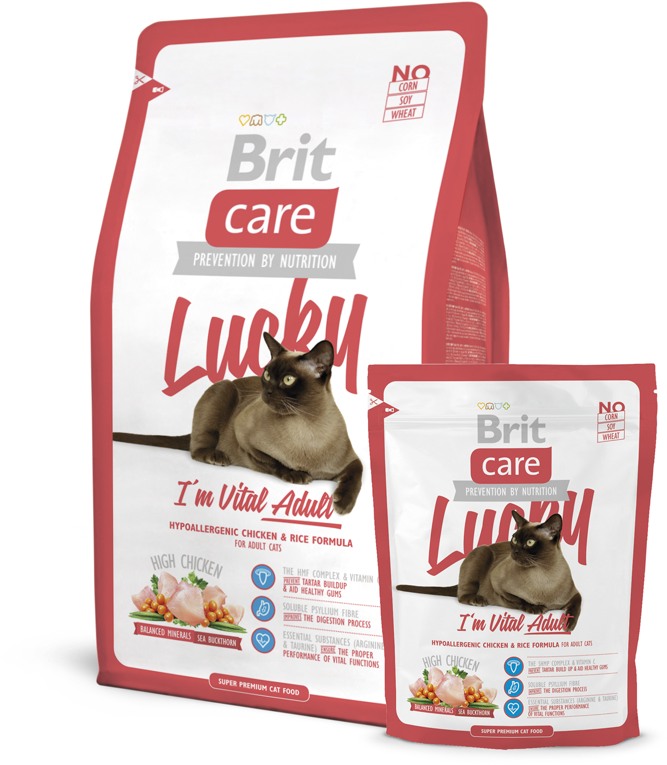 Brit Care Cat Lucky I'm Vital Adult - Brit Care Cat Lucky (1595x2126), Png Download