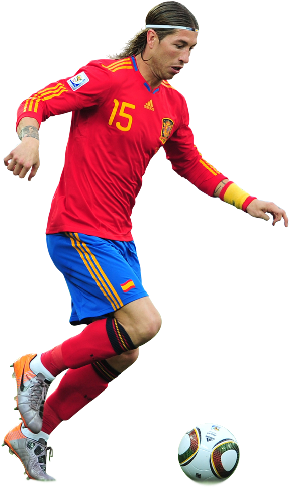 2 Renders De Sergio Ramos - Jugador De Futbol Corriendo Png (617x1000), Png Download