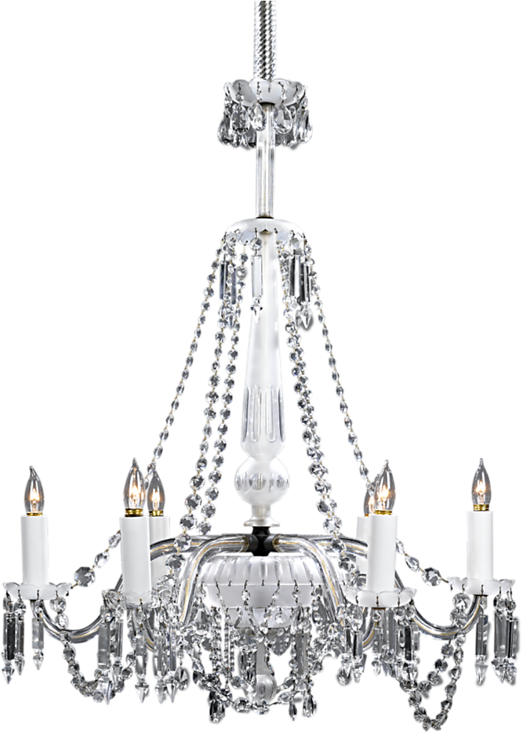 Venetian Clear Glass Chandelier - Chandelier (1080x1080), Png Download