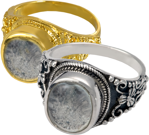 Ring With Clear Glass Front Wholesale Jewelry Shown - Cremation Jewelry Ring (500x500), Png Download