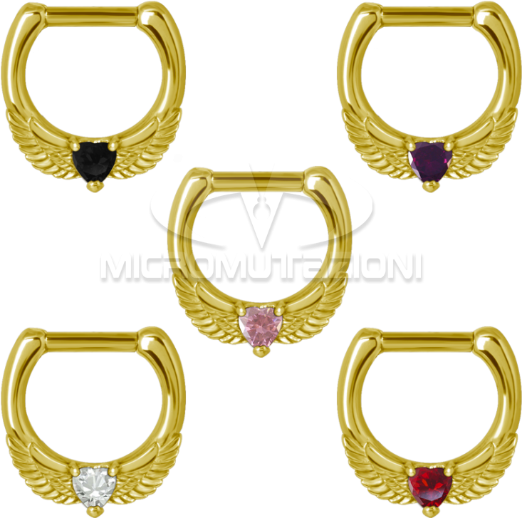 Zircon Steel Jewelled Septum Clicker With Cubic Zirconia - Body Piercing (750x750), Png Download
