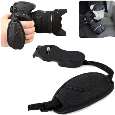 For Slr/dslr Hand Grip Camera Straps - Lamzix Leather Hand Grip Wrist Strap Adjustable Suitable (570x570), Png Download