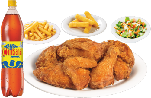Combo Pollo Apanado - Colombiana Postobon Carbonated Drink (500x325), Png Download