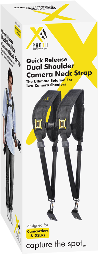 Click To Enlarge - Xit Xit Quick Release Dual Shoulder Camera Neck Strap (357x900), Png Download