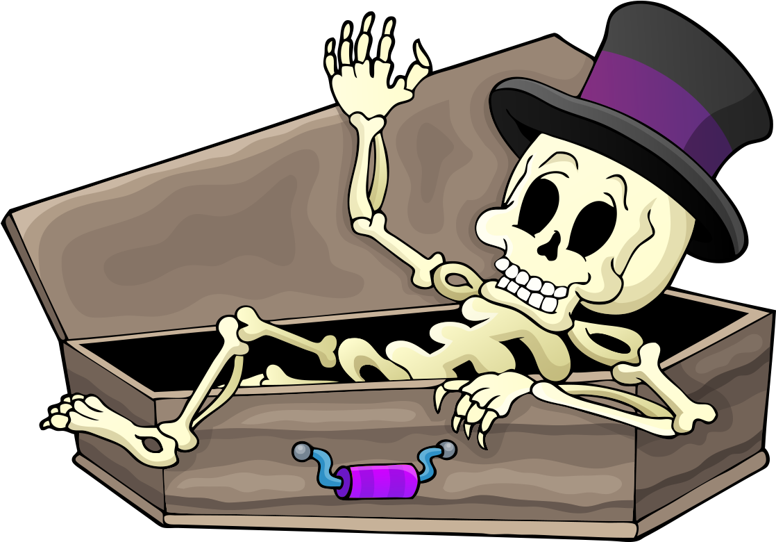 Calaverita En Ataud - Cartoon (1200x900), Png Download